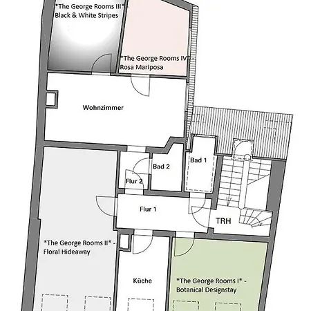 Rum i privatbostad The George - Boutique Style Würzburg